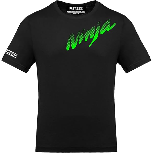 Buy Fastb Kawa ZX Half Sleeve Tshirt (Small) Black at Amazon.in