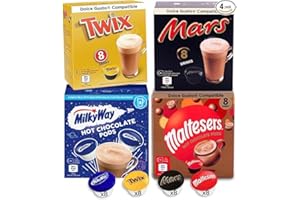 CAFFÉLUXE Boissons au Chocolat - Dolce Gusto Compatible - 32 Capsules - Mars, Milkyway, Maltesers (8 chaque)