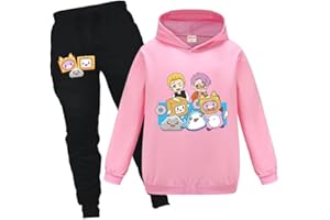 OAIXIUR Kids Foxy and Boxy Tracksuits Boys Girls Foxy and Boxy Hoodie and Joggers 2-piece Suits
