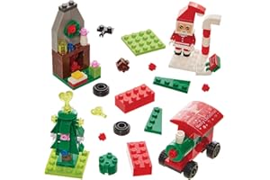 Baker Ross FN350 Mini kits de briques de construction de Noël - Lot de 4, pour remplir les sacs de Noël des enfants