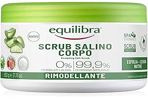 equilibra Körpersalz-Peeling, Peeling, 600 g, mit hochreinem sizilianischem Steinsalz mit wasserfester Wirkung und Aloe Vera, natürliche Öle und Pflanzenextrakte, glättet und pflegt die Haut