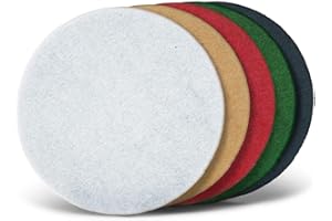 MENZER Pads Pad normali, 406 mm, p. Monospazzole, Poliestere (10 Pz.) bianco