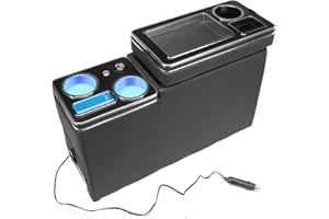 Swgaunc Mittelkonsole mit Ablagen Staufach, mit USB und LED Leuchten kompatibel mit T5 T6 zubehör…