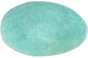 LEBENSQUELLE PLUS Pietra preziosa amazzonite, 3 – 5 cm + mappa di gemme, pietra massaggiante, pietra tascabile, fonte di vita Plus