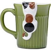 ZONSUSE Funny Cat Mug, Original Mug with Kitten Asomando, Mug Coffee Cat, 3D Animal Mug, Cute Gift for Ladies, Girls, Girlfri
