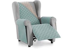 ‎TEXTIL-HOME Textil-home Sesselschoner Relax MALU, 1 Sitzer - Reversibel gepolsterter Sofaschutz. Farbe Aquamarin