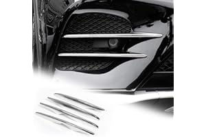 KUNGKIC ABS chrome voiture pare-chocs avant grille de radiateur de protection pour phares antibrouillard de voiture bumper grille fog Light pour Mercedes Benz GLC X253 2017 2018 2019 accessoires