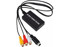 GOWENIC S Video AV Till HD Converter, 1080P, Plug and Play, för HDTV