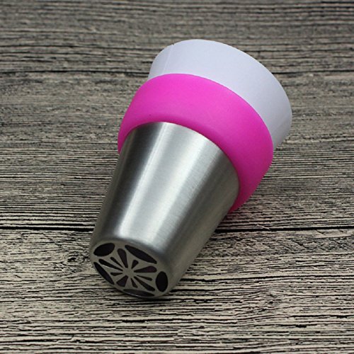 Russische Pfeifenspitzen, Edelstahl für DIY Gebäck-Zuckerglasur-Dekoration-Werkzeug (11Pcs + 1Coupler) - 8