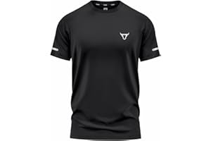 TORO ACTIVA Mens Short Sleeve T-Shirts Workout Athletic Fit Moisture Wicking Fast Drying Reflective Logo Sports T-Shirts Tops