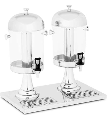 Distributore Bevande Royal Catering RCSD-1G - 8 Litri - Acciaio Inox E Plastica Dispenser Succo 8 Litri Royal Catering