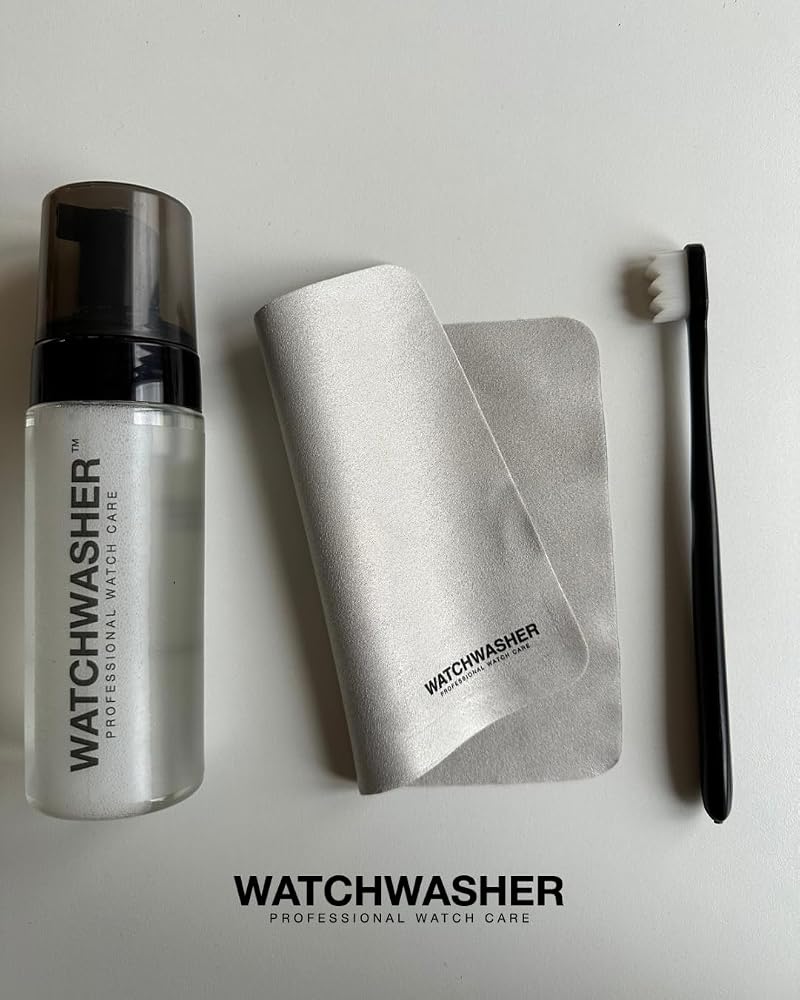 WatchWasher Profesyonel Saat Temizleme Seti, Özel Formüllü Köpük, Yumuşak Fırça ve Mikrofiber Bez ile, Ev Kullanımı için Pratik Bakım Kiti