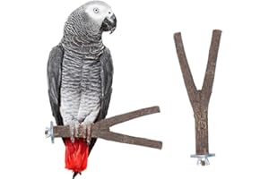CRLLDPM 1 Pezzi Posatoi per Uccelli, Posatoio per Pappagalli, Posatoio per Piccione, Posatoi in Legno di Uccelli, Supporto per Uccelli, Ramo D'uva Naturale, per Cacatua, Cocorite, Fringuelli