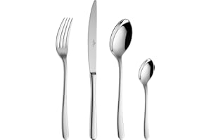 ‎GERLACH Gerlach MUZA Zestaw Sztućców Dla 6 Osób Ze Stali Szlachetnej Nierdzewnej Komplet Łyżka Widelec Nóż Obiadowy Łyżeczka Do Mycia W Zmywarce Połysk 24 Elementy