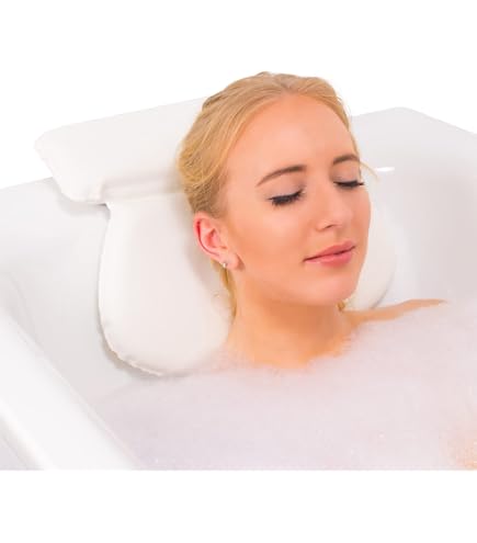 FreshBasa Oreiller de bain de luxe pour jacuzzi, coussin de spa pour baignoire, coussin doux en