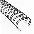Rayson Wire Binding Spines, 34 Loops, 25 Sheets, 6.4 mm, A4, 3:1 Ptich, Black, Pack of 100