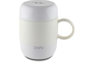 DRINKPOD Pioneer LGB-280W - Thermos in Acciaio Inox a Prova di perdite, Isolamento sottovuoto, 6 Ore di Calore, 24 Ore di Freddo, Bianco, 0,28 Litri