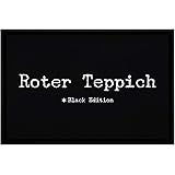 MoonWorks® Fußmatte mit Spruch lustig roter Teppich Black Edition rutschfest & waschbar weiß 60x40cm