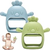 2 Pack Teething Toys for Baby, Teething Mitten for Babies, Toys 0-6 Months, Silicone Teether for Toddler Infant, Baby Boy Gir