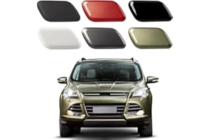 Spulhc Car Front Bumper Headlight Washer Cover for Ford Escape Kuga 2013-2016,Headlamp Jet Spray Cap,Left/Right,B-Black-Right