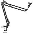 DEVICE OF URBAN INFOTECH Professional Condenser Microphone Stand Boom Arm Scissors Stand Adjustable Suspension Mic Holder with Adapter Clip and Desktop clamp for Recording Broadcast Studio
