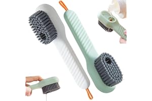 WENRECU Shoe Brush Shoes Scrubbing Cleaning Brush Cleaning Boot Brush with Liquid Box Clothing Brush Cleaning Tool Multifunctional Cleaning Laundry Brush 2 Pcs