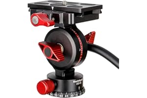 Koolehaoda Cabezal de Trípode Cabezal de Video CNC de Metal Completo para Cámaras DSLR, Cideocámaras, Carga máxima 3kg