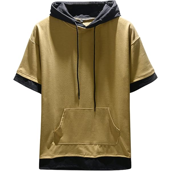 ZITY T-shirt voor heren met capuchon Korte mouwen Hoodie voor heren ZITY T-shirt voor heren met capuchon Korte mouwen Hoodie voor heren