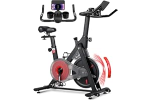 ‎LIFERUN LIFERUN Heimtrainer Fahrrad Magnetwiderstand, Leise Spinning Bike Indoor mit Pulsmessung, LCD-Monitor, einstellbare Sitze, Tablet-Halter, Stationäres Bike Hometrainer für Kardiotraining Zuhause