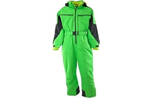 Slamotex Kinder Schneeanzug Schneeoverall Mädchen Jungen Gefütterter Wasserabweisender und Windfester Skianzug Skioverall Größe 140-176 HA017-24