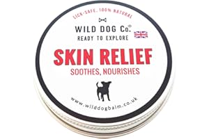 WILD DOG CO Itchy Allergy Skin Relief Balm for dogs instantly soothes itchy dogs, hot spots, dry, flaky, irritated skin, allergies, natural remedy, UK-made, moisturises dry elbows and flaky skin, 60g tin