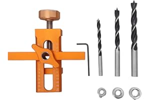 Zilimontt Gabarit d'installation de porte d'armoire, outil de montage 2 en 1 avec positionneur réglable, outil de positionnement polyvalent en alliage d'aluminium pour la plupart des portes d'armoire