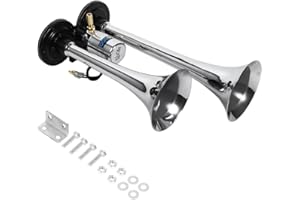 Jinxuny Super Loud Train Horns kit 150DB 12V/24V Dual Air Horns Speaker Trumpet Super Loud Universal for Vehicles Trucks Lorrys Trains Boats Auto Cars