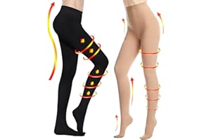 YISEMEYA 2 Paar medizinische lange Kompressionsstrümpfe für Damen, 20–30 mmHg Damen-Stützstrümpfe, blickdichter Zehenwickel, Damen-Kompressionsstrumpfhose, tolle Unterstützung bei Krampfadern, Ödemen