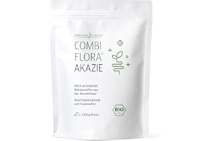 ‎EFFECTIVE NATURE Akazienfasern Pulver Bio - 1000 g - 80% Ballaststoffanteil - 100 Tage Vorrat - Bio-zertifiziert & Natürlich rein - Ohne Zusätze