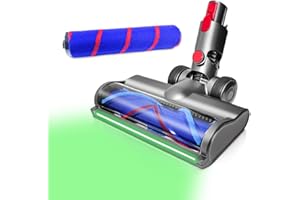 DAMAIYI LED Spazzola Testina per Pavimenti Compatibile per Dyson V7 V8 V10 V11 V15 Spazzola Testina per Parquet,Viene Fornito con Una Testina di Ricambio in Morbido Pile.（2PS Spazzolas