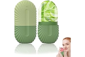 EHIOG Ice Roller, Rodillo frío de silicona para cuidado facial – Reduce hinchazón, cierra poros, alisa arrugas y calma la piel – Masajeador facial frío para rostro y cuerpo