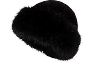 LOVIVER Chapeau d'hiver en pour Femme, Chapeau cosaque épais, Chapeau Russe pour Snowboard, Dames