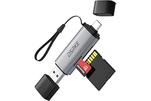 DSRKE Lector Tarjetas SD, USB C y USB 3.0 Adaptador Tarjeta SD Compatible con SD/Micro SD/SDHC/SDXC/MMC para Xiaomi 13/ 12S Ultra/ 12S Pro/Mi 11 Ultra/Lite/Mi 11/10/ 9/ Poco X4, iPhone 15/16 Pro MAX