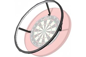 Dibaful 360° Dart Beleuchtung LED Dartscheibe Licht Abnehmbar Dartboard System | Surround Ring Light 12W 6500K Dartscheiben Magnetisches Dart Lichtring und Zubehör für Gesamte Board