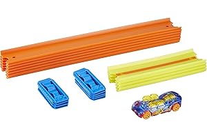 Hot Wheels Track Builder Unlimited coffret Piste Basique avec connecteurs et une voiture incluse, jouet pour enfant, GVG13