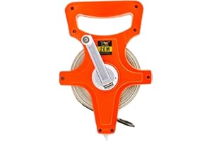 Luckxing Fibreglass Surveyors Tape, 20m/30m Open Reel Fibreglass Measuring Tape - Metric Measure Tape - Hi- Fibreglass Construction Reel Surveyors Tape Long Jump Carpenter Open Tape Measure Reel