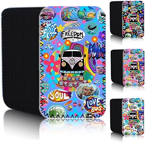 'RETRO CAMPERVAN' (S) Neoprene Case for NOKIA X / X+ / X7 / X2-01 - Shock and Water Resistant Rubber Pouch Cover Protector - Fast Ship - UK (Blue)
