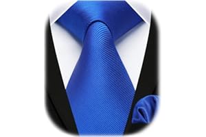 Enlision Corbata de color liso y corbata cuadrada de bolsillo para hombres