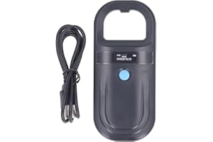 Culnflun Lecteur de Puces pour Animaux de Compagnie, Scanner de Micropuces pour Animaux de Compagnie, 134.2KHz 125KHz, ISO11784 85 FDX B et EMID, Scanner D'identification de Puces Rechargeable