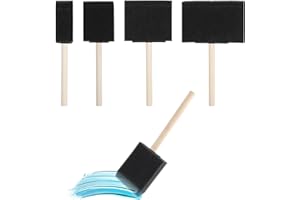 JIYIN 4 Stück Schwammpinsel, Tupfpinsel Schwamm Schaum Pinsel Schaumstoffpinsel Schaumstoff Stupfpinsel Zum Malen Farbapplikator Malzubehör für DIY Bastelprojekte (4 Größen)(4)