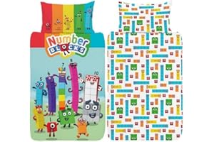 Numberblocks Junior Cot Duvet Cover - Official Reversible Bedding Set - Polycotton