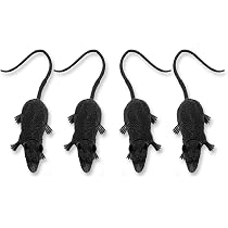 Topo Di Gomma Stretch 13cm Con Coda Lunga - Giocattolo Scherzo Per Halloween - Realistico E Morbido
