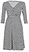 Happy Mama Womens Maternity Polka Dot Dress 3/4 Sleeve Spot Dress 017p (Black with Dots, UK 16/18)