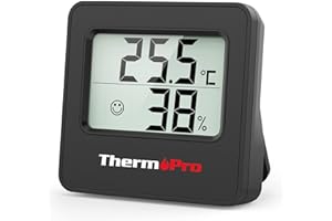 ThermoPro TP157 - Igrometro digitale per interni, per la casa, la cameretta dei bambini, termometro di umidità, con sensore di temperatura e igrometro e indicatore di comfort per serra, camera da